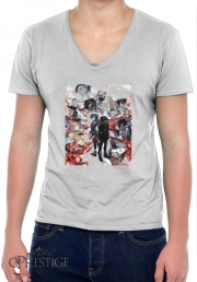 T-Shirt homme Col V Tokyo Ghoul Touka and family