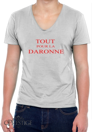 T-Shirt homme Col V Tour pour la daronne