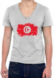 T-Shirt homme Col V Tunisia Fans