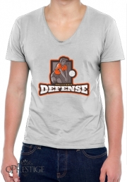 T-Shirt homme Col V Volleyball Defense