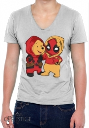 T-Shirt homme Col V Winnnie the Pooh x Deadpool