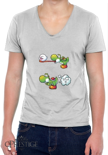 T-Shirt homme Col V Yoshi Ghost