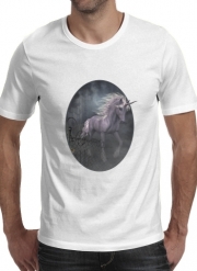 T-Shirt Manche courte cold rond A dreamlike Unicorn walking through a destroyed city