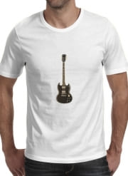 T-Shirt Manche courte cold rond AcDc Guitare Gibson Angus