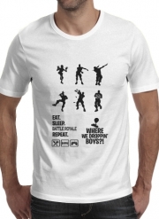 T-Shirt Manche courte cold rond Battle Royal FN Eat Sleap Repeat Dance