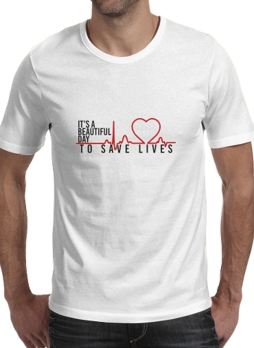 T-Shirt Manche courte cold rond Beautiful Day to save life