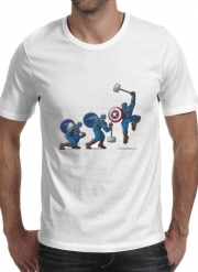 T-Shirt Manche courte cold rond Captain America - Thor Hammer