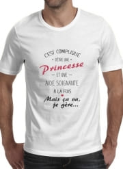 T-Shirt Manche courte cold rond C'est complique d'être une princesse et une aide soignante a la fois