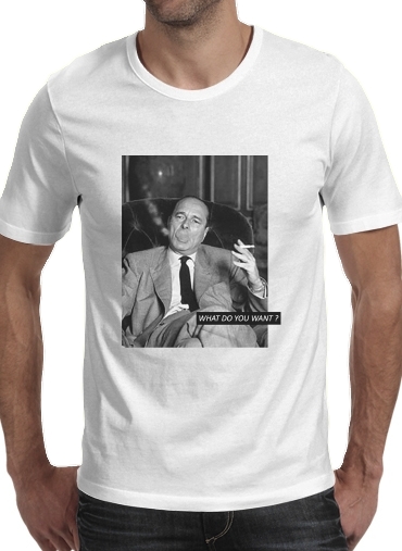 T-Shirt Manche courte cold rond Chirac Smoking What do you want