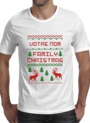 T-Shirt Manche courte cold rond Esprit de Noel avec nom personnalisable