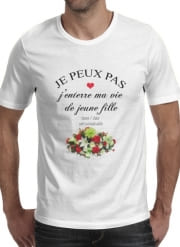 T-Shirt Manche courte cold rond EVJF Cadeau enterrement vie de jeune fille personnalisable avec date ou texte