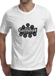 T-Shirt Manche courte cold rond Genshin impact elements