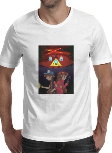 T-Shirt Manche courte cold rond Gravity Falls Monster bill cipher Wheel
