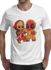 T-Shirt Manche courte cold rond Groot x Deadpool