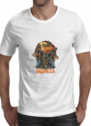 T-Shirt Manche courte cold rond Halloween Pumpkin Crow Graveyard