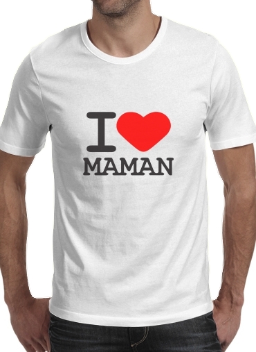 T-Shirt Manche courte cold rond I love Maman