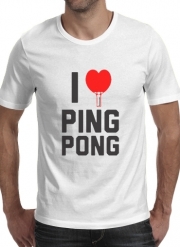 T-Shirt Manche courte cold rond I love Ping Pong