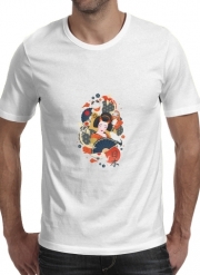 T-Shirt Manche courte cold rond Japanese geisha surrounded with colorful carps