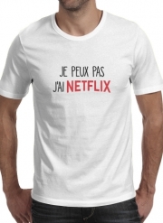 T-Shirt Manche courte cold rond Je peux pas j'ai Netflix