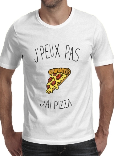 T-Shirt Manche courte cold rond Je peux pas j'ai pizza