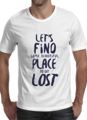 T-Shirt Manche courte cold rond Let's find some beautiful place