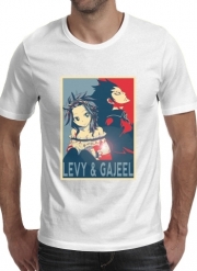 T-Shirt Manche courte cold rond Levy et Gajeel Fairy Love