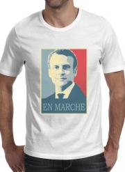 T-Shirt Manche courte cold rond Macron Propaganda En marche la France