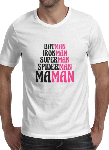 T-Shirt Manche courte cold rond Maman Super heros