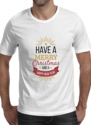 T-Shirt Manche courte cold rond Merry Christmas and happy new year