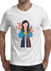T-Shirt Manche courte cold rond Mulan Princess Watercolor Decor
