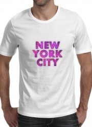 T-Shirt Manche courte cold rond New York City Broadway - Couleur rose 