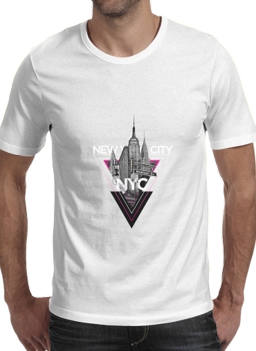 T-Shirt Manche courte cold rond NYC V [pink]