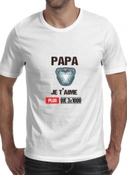 T-Shirt Manche courte cold rond Papa je t'aime plus que 3x1000