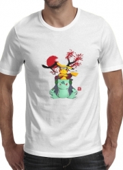 T-Shirt Manche courte cold rond Pikachu Bulbasaur Naruto