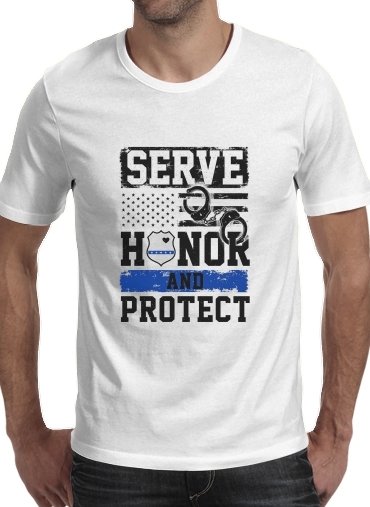T-Shirt Manche courte cold rond Police Serve Honor Protect