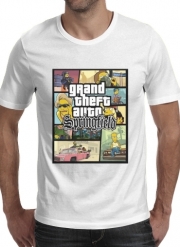 T-Shirt Manche courte cold rond Simpsons Springfield Feat GTA