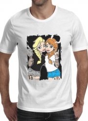 T-Shirt Manche courte cold rond Sisters Selfie Tatoo Punk Elsa Anna