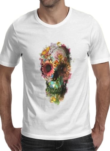 T-Shirt Manche courte cold rond Skull Flowers Gardening