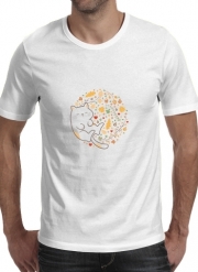 T-Shirt Manche courte cold rond Sleeping cats seamless pattern
