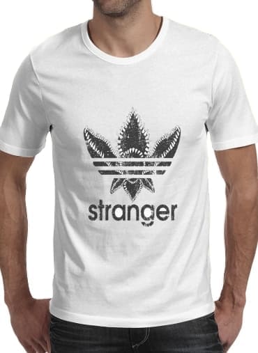T-Shirt Manche courte cold rond Stranger Things Demogorgon Monstre Parodie Adidas Logo Serie TV