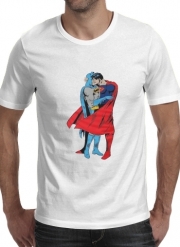 T-Shirt Manche courte cold rond Superman And Batman Kissing For Equality