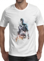T-Shirt Manche courte cold rond Uncharted Nathan Drake Watercolor Art