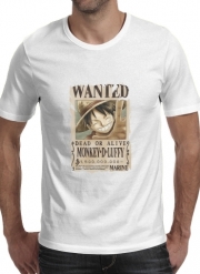 T-Shirt Manche courte cold rond Wanted Luffy Pirate