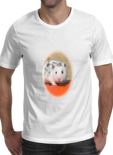 T-Shirt Manche courte cold rond Hamster dalmatien blanc tacheté de noir
