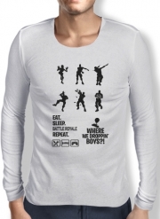 T-Shirt homme manche longue Battle Royal FN Eat Sleap Repeat Dance