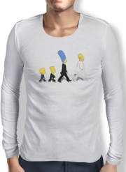 T-Shirt homme manche longue Beatles meet the simpson