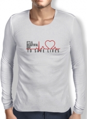 T-Shirt homme manche longue Beautiful Day to save life