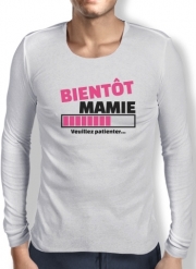 T-Shirt homme manche longue Bientôt Mamie Cadeau annonce naissance