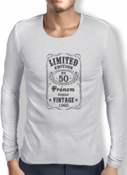 T-Shirt homme manche longue Anniversaire personnalisé Jack Daniels
