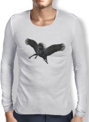 T-Shirt homme manche longue Black Pegasus